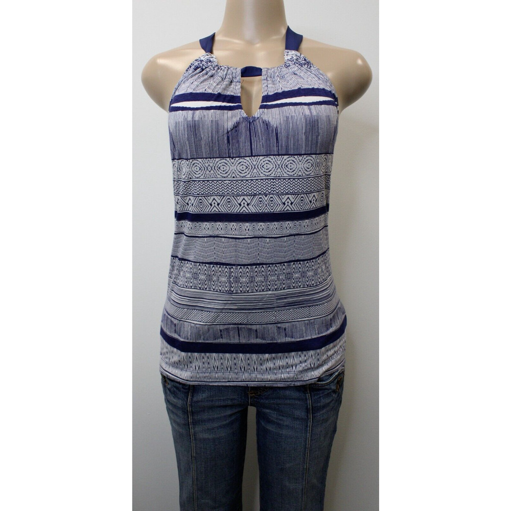 Banana Republic Top Womens Small Keyhole Sleeveless High Neck Tank